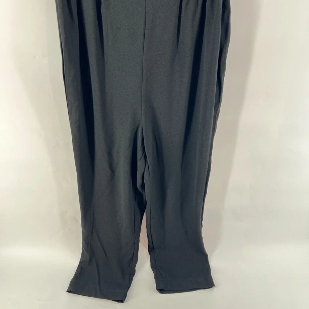 Anthropologie Allegory Jumpsuit Black Petite SP Textured Minimalist Capsule NWT